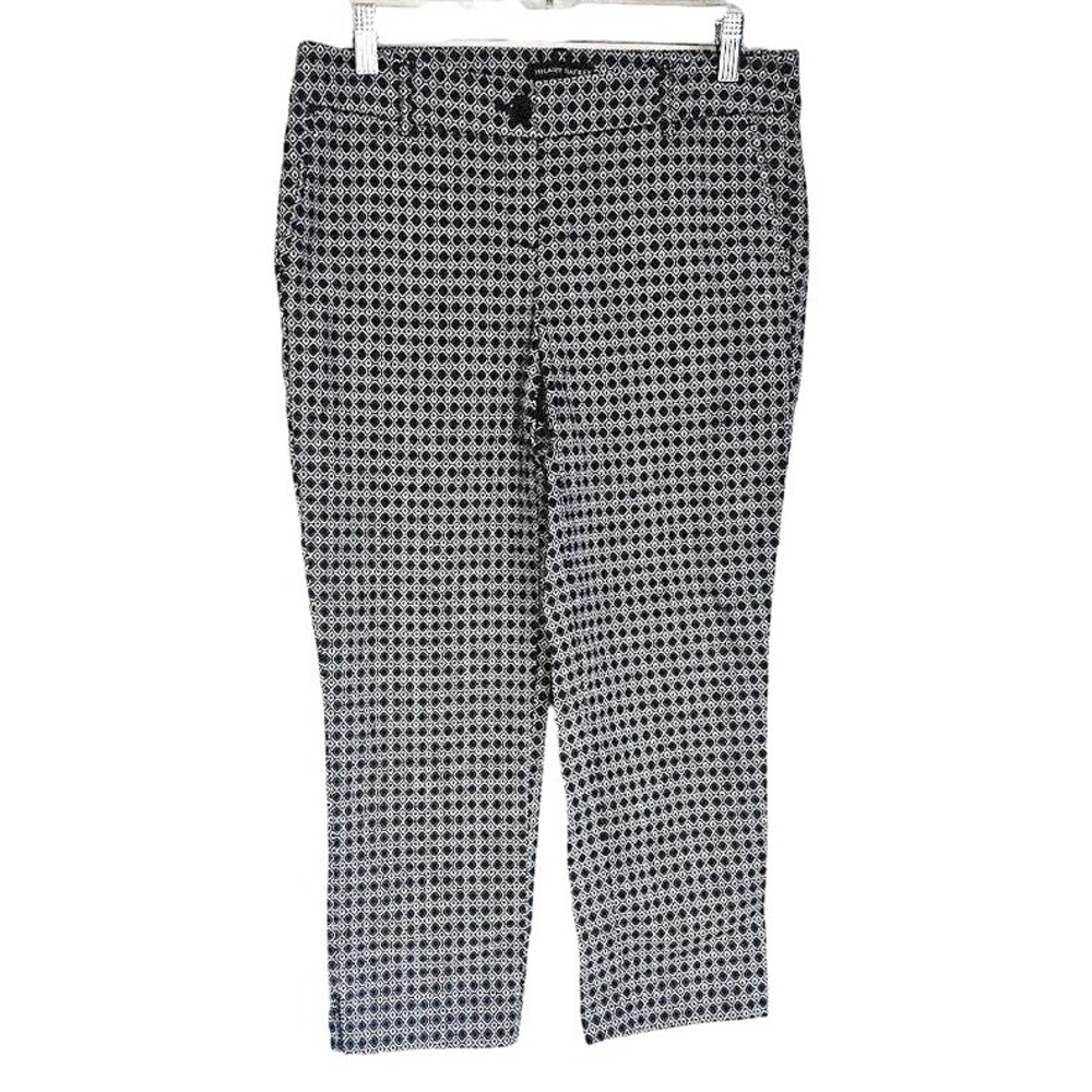 Hilary Radley Cropped ankle Pants Size 4 Golf geometric print Blue‎